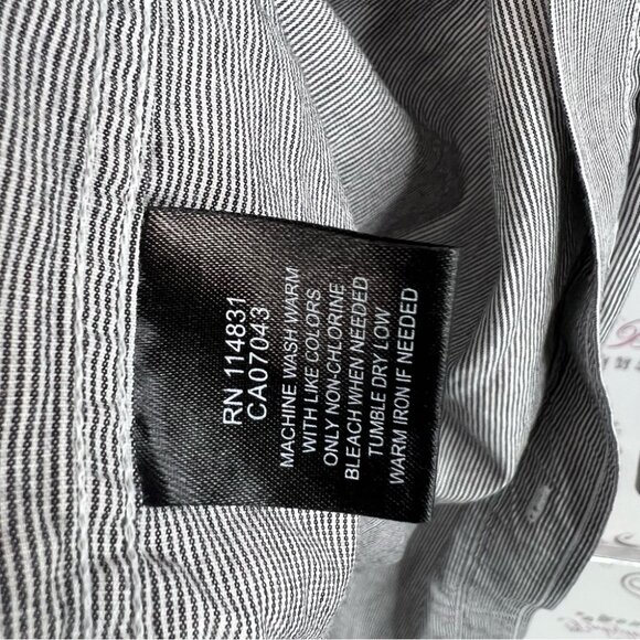 Nicole Miller button down shirt long sleeve white Gray Casual Button Down Shirt - Picture 12 of 14